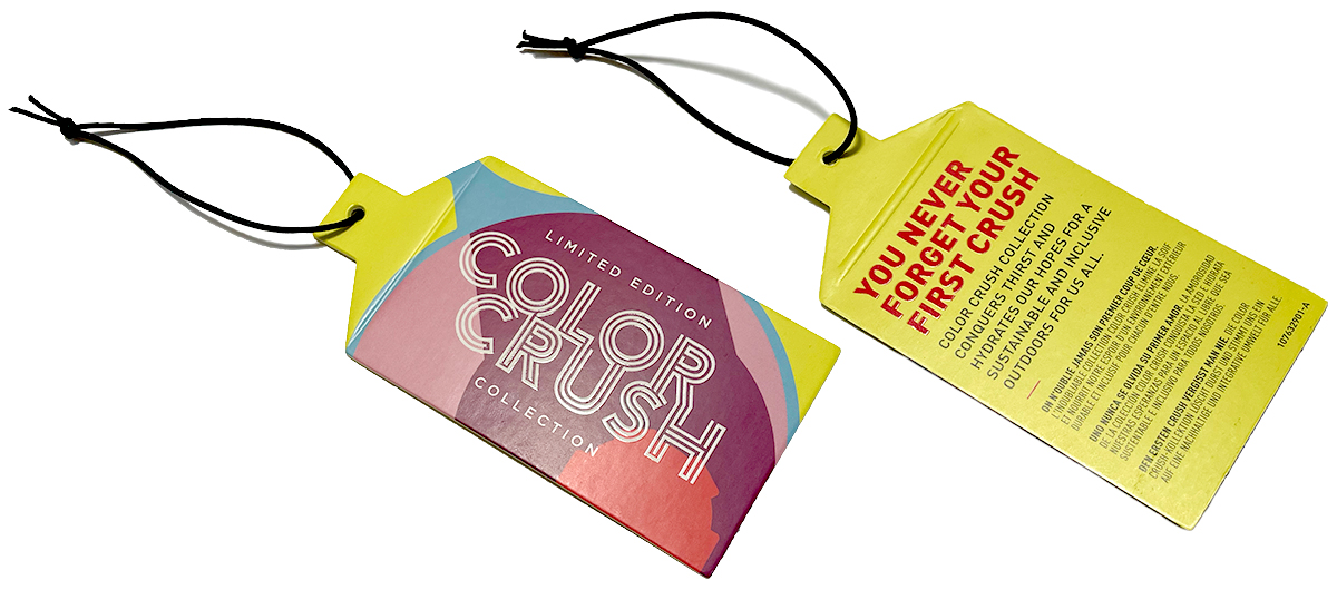 Image of Color Crush hangtag packaging