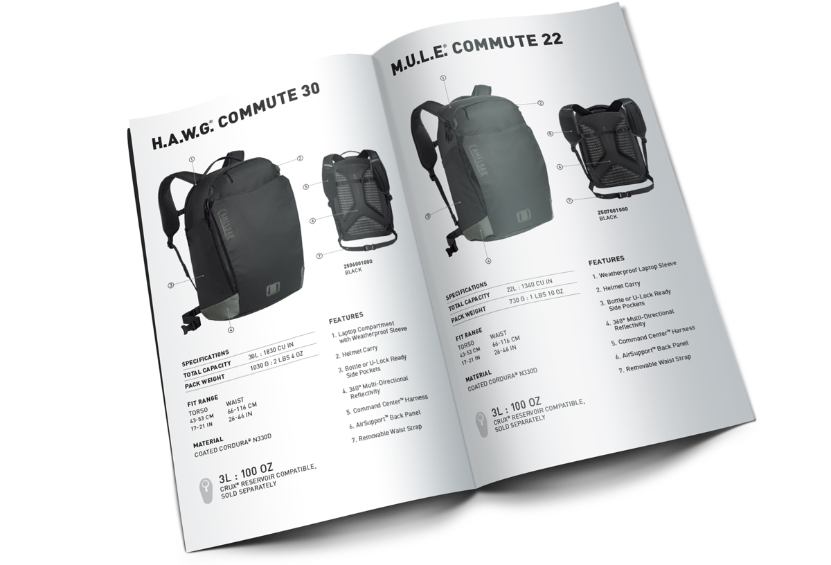 CamelBak EDC packs lookbook cover product page