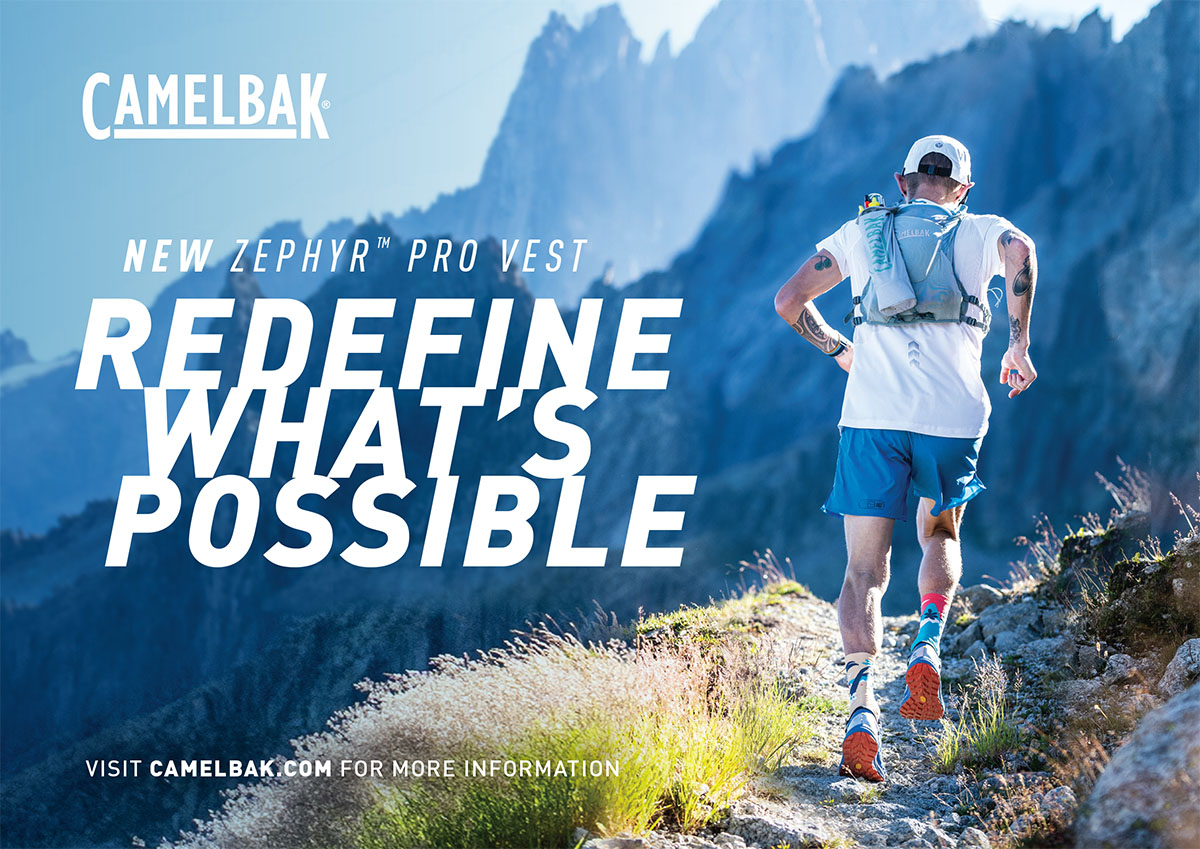 Half-page CamelBak Zephyr Pro vest print ad