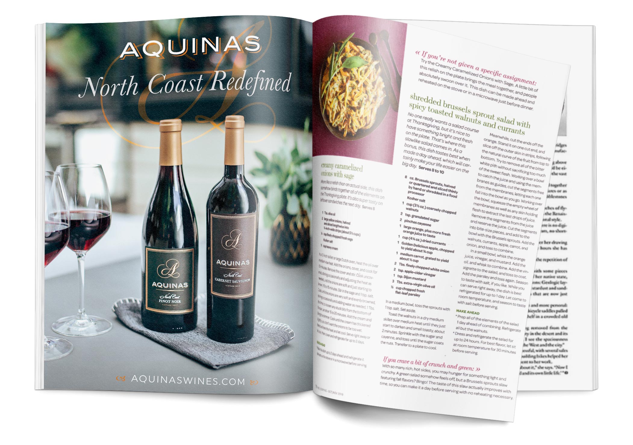 Aquinas Wines print ad