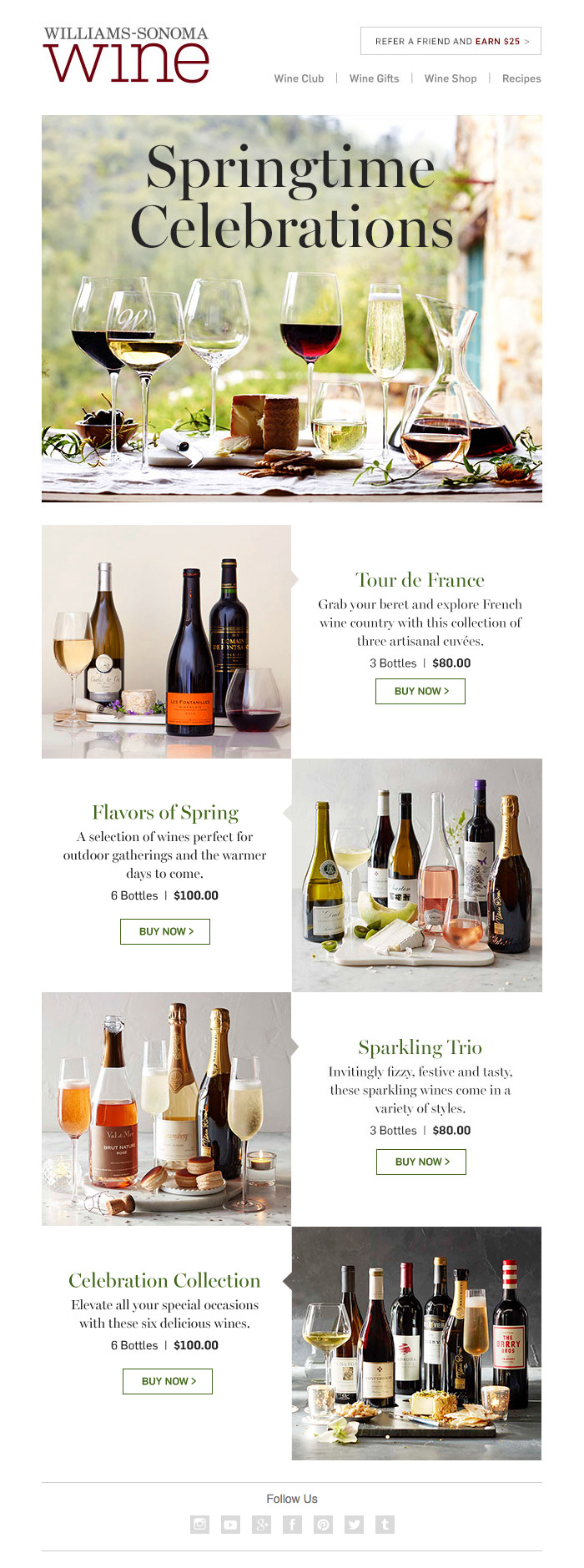 Williams Sonoma 'Spring Gifts' HTML email