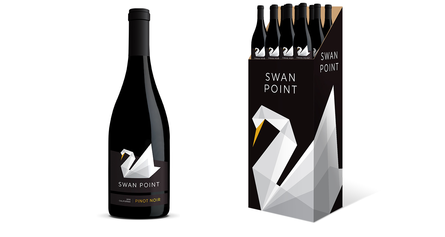 Swan Point Wines packaging & casewrap