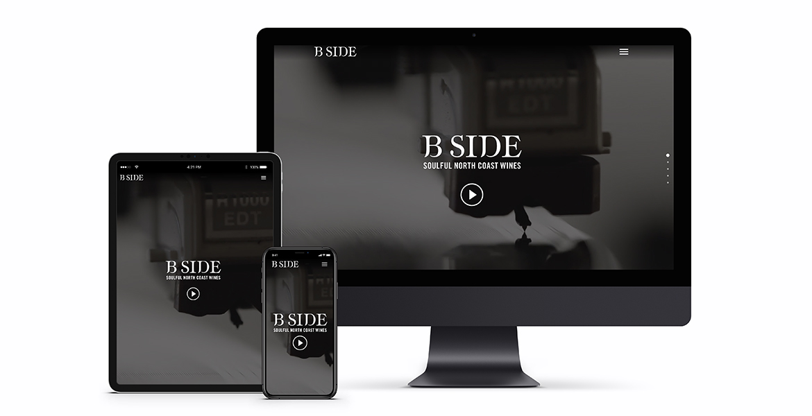 B Side Wines responsive website