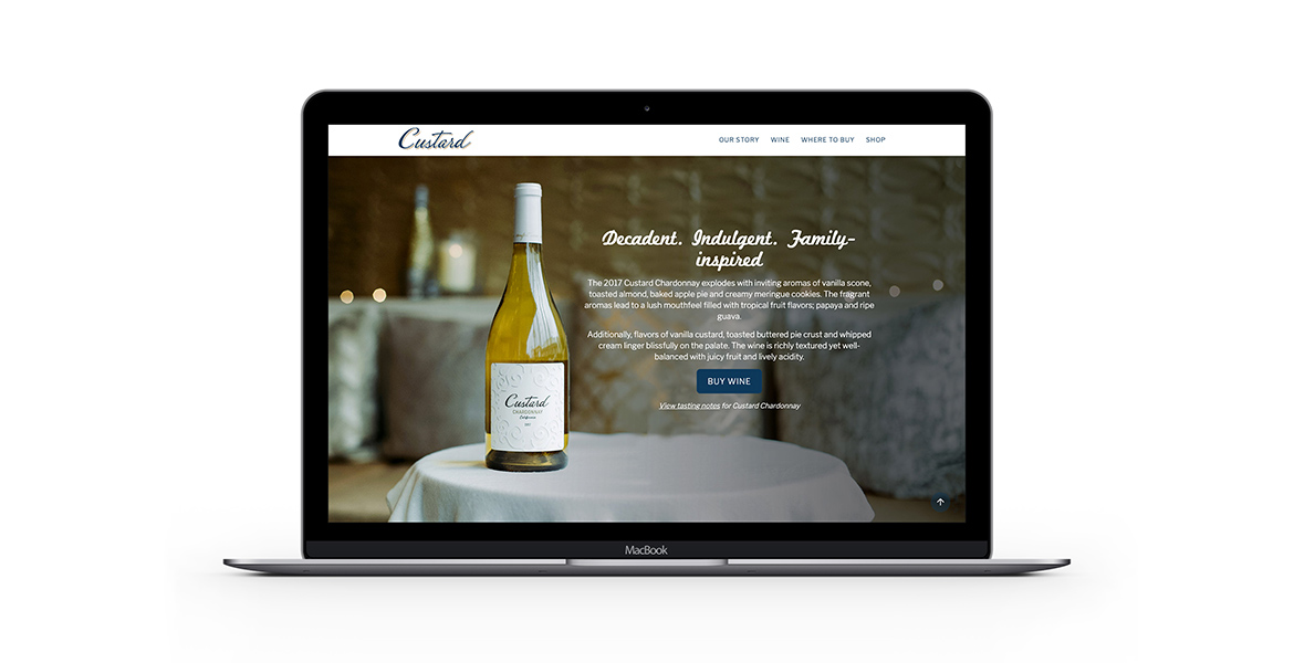 Custard Wines responsive website
