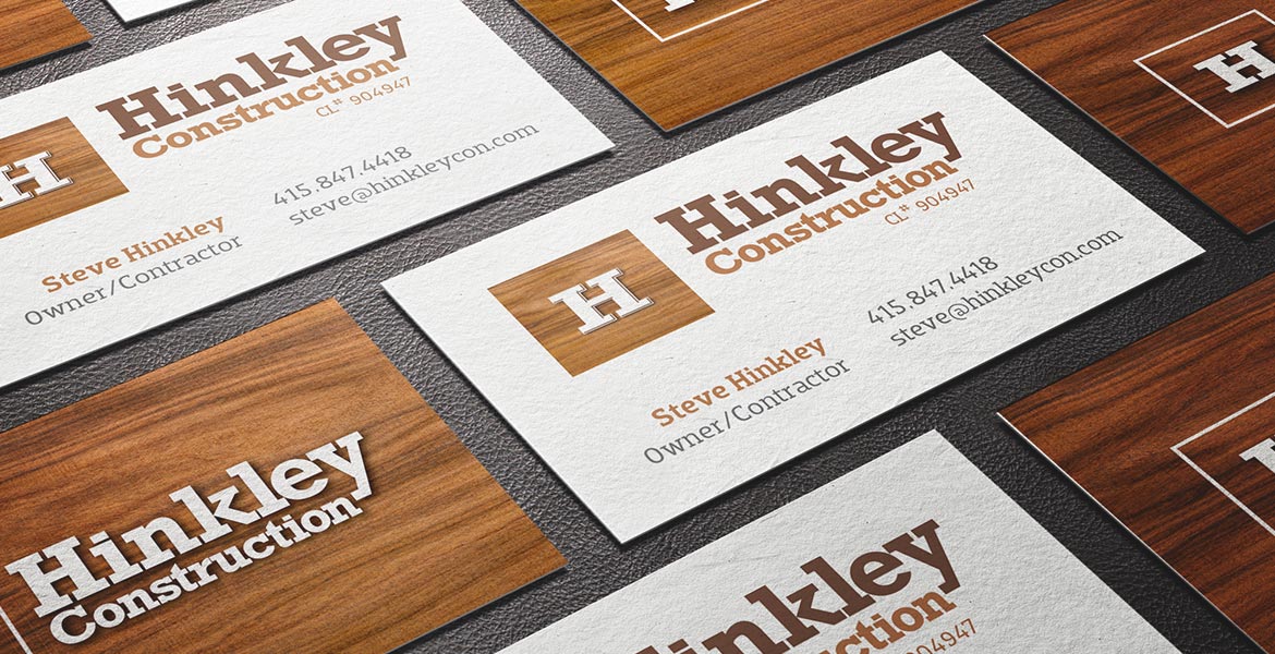 'Hinkley Construction business cards