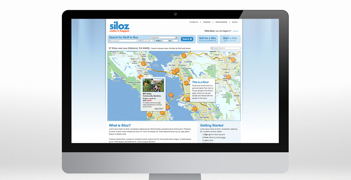 Siloz 'Home' website design